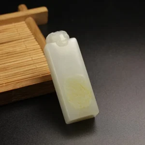 白玉子料-牛首把玩章